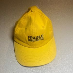 Fragile Handle With Care Yellow Hat